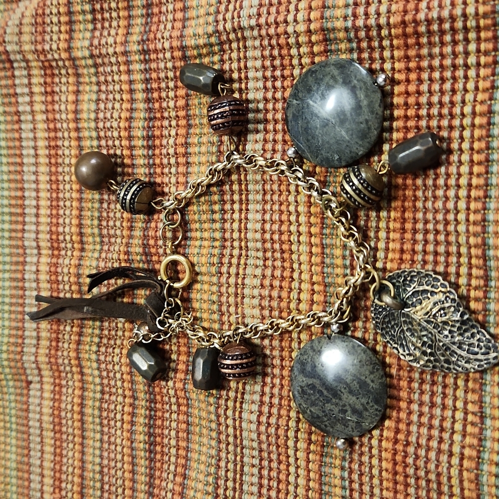 Boho Chunky Charm Bracelet